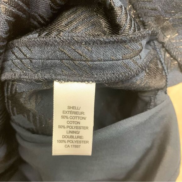 Banana republic Navy blue black check print Pencil skirt work career office - Picture 10 of 14